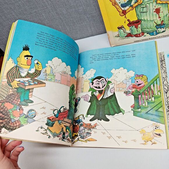 Vintage Sesame Street Books Jim Henson Muppets Big Bird Count Oscar Lot 3 - Picture 5 of 8